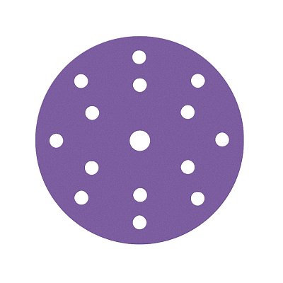 Диск шлифовальный на пленочной основе Sandwox 328 Purple Zirconia 15 отв. (150мм, Р60, 50шт) 328.150.060.15