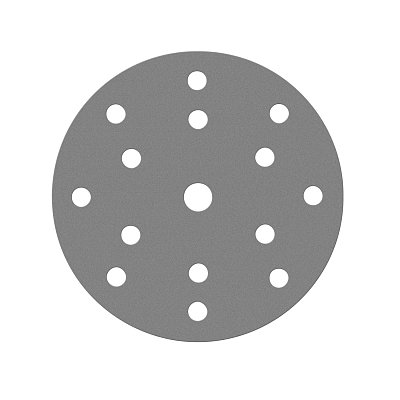 Диск шлифовальный на пленочной основе Sandwox 235 Grey Zirconia 15 отв. (150мм, Р600, 100шт) 235.150.600.15
